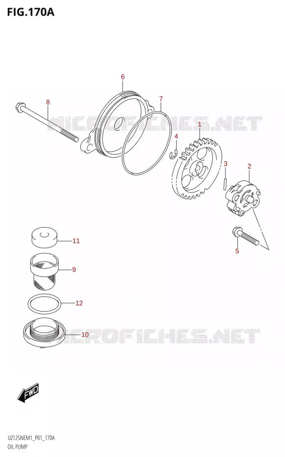 POMPE A HUILE Suzuki SCOOTER 125 ACCESS 2021  UZ125NE M1 (E01)