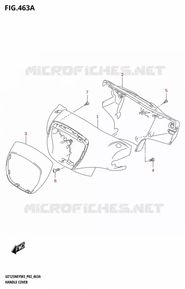 CARENAGE DE GUIDON Suzuki SCOOTER 125 ACCESS 2023  UZ125NEY M3 (P19)