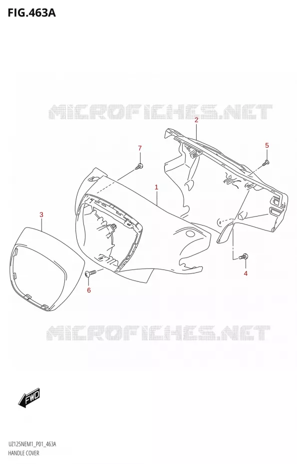 CARENAGE DE GUIDON Suzuki SCOOTER 125 ADDRESS 2023  UZ125NEY M3 (P19)