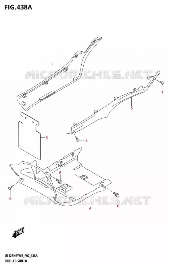 CARENAGES INFERIEURS Suzuki SCOOTER 125 ADDRESS 2023  UZ125NEY M3 (P19)