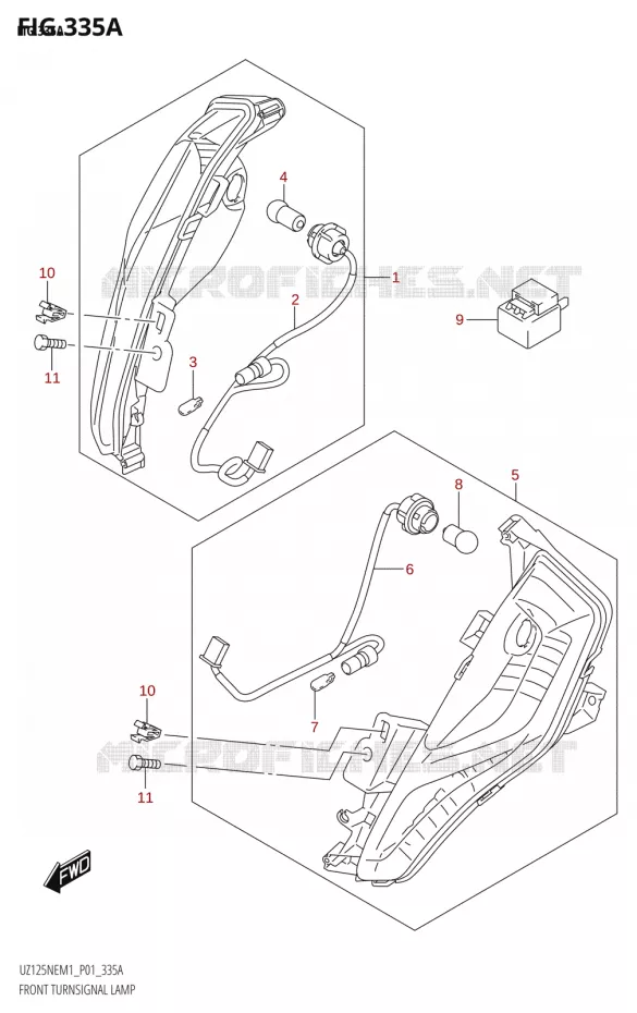 CLIGNOTANTS AVANT Suzuki SCOOTER 125 ACCESS 2023  UZ125NEY M3 (P19)
