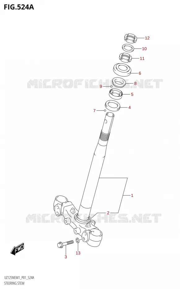 COLONNE DE DIRECTION Suzuki SCOOTER 125 ADDRESS 2023  UZ125NEY M3 (P19)