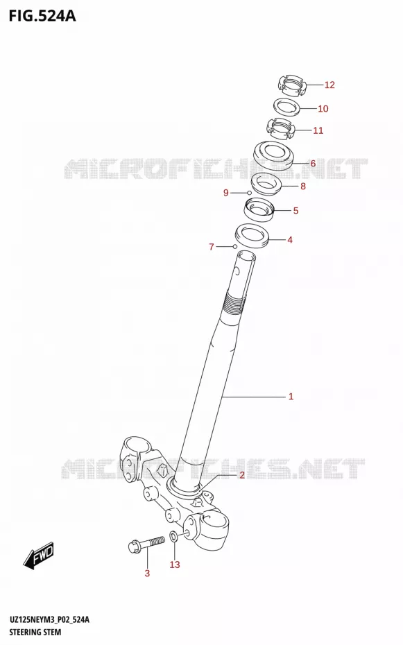 COLONNE DE DIRECTION Suzuki SCOOTER 125 ADDRESS 2023  UZ125NEY M3 (P19)