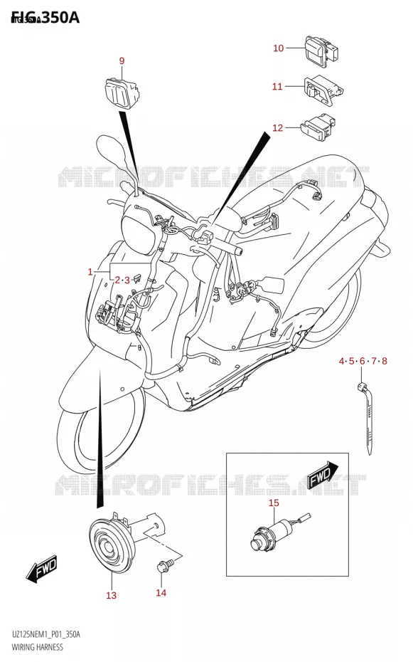 FAISCEAU ELECTRIQUE Suzuki SCOOTER 125 ADDRESS 2023  UZ125NEY M3 (P19)