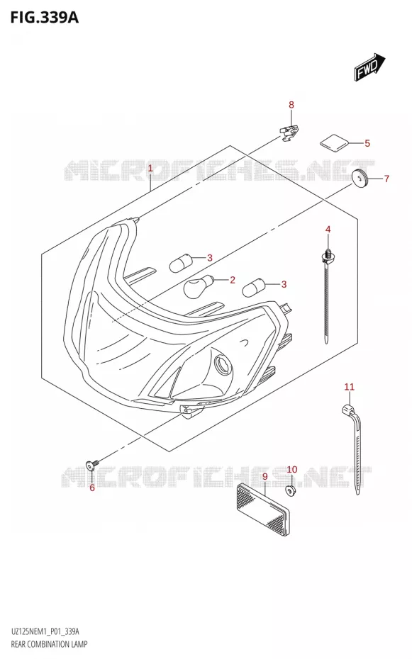 FEU ARRIERE Suzuki SCOOTER 125 ADDRESS 2023  UZ125NEY M3 (P19)