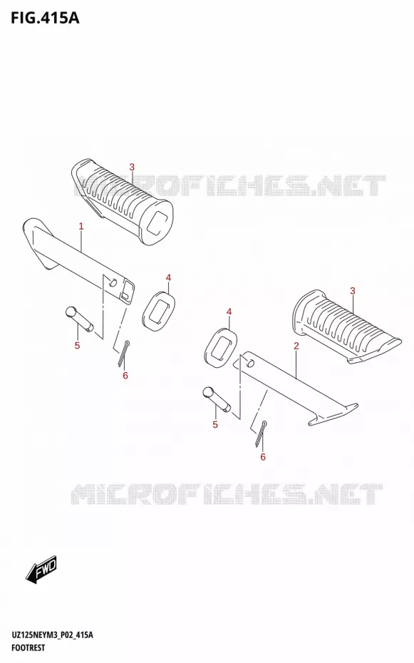 REPOSE PIEDS Suzuki SCOOTER 125 ADDRESS 2023  UZ125NEY M3 (P19)