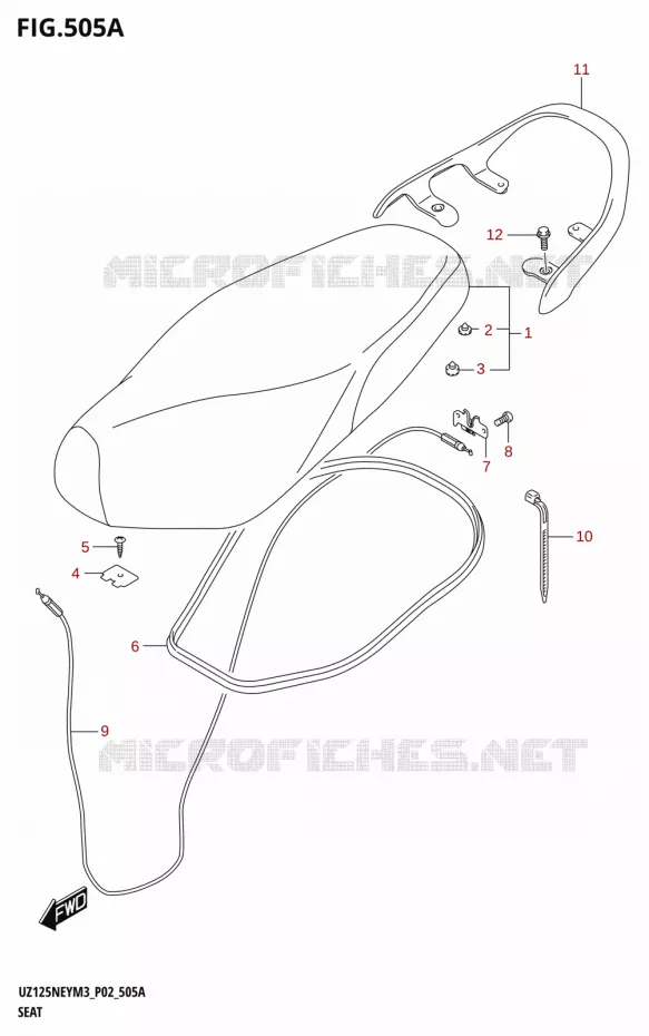 SELLE Suzuki SCOOTER 125 ACCESS 2023  UZ125NEY M3 (P19)