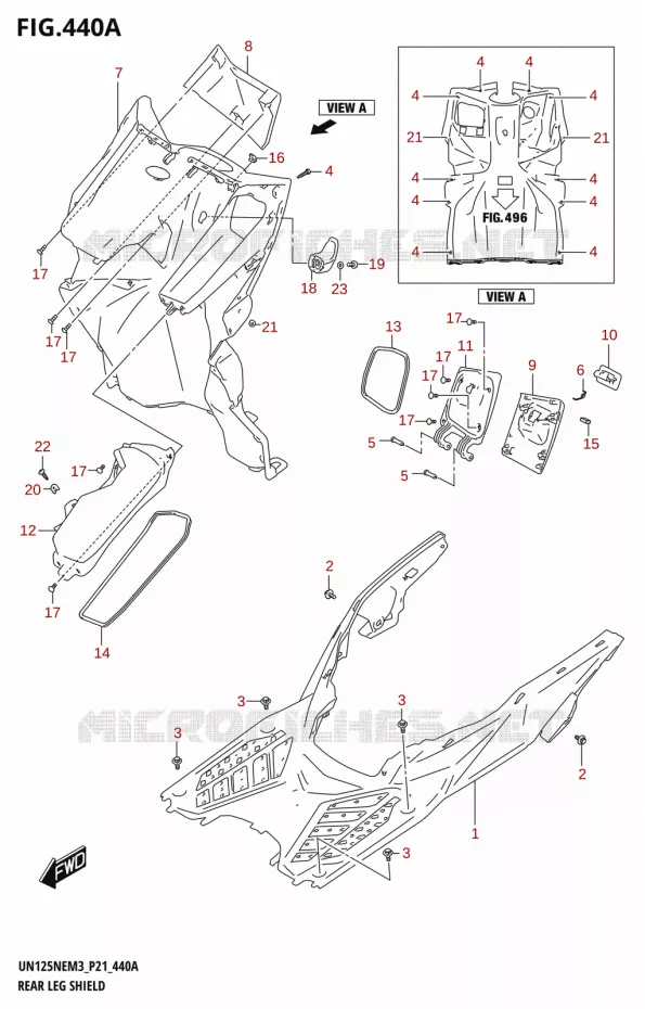 MARCHE PIEDS Suzuki SCOOTER 125 AVENIS 2023  UN125NE M3 (P21)