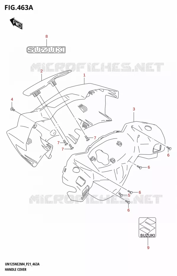 CARENAGE DE GUIDON Suzuki SCOOTER 125 AVENIS 2024  UN125NE M4 (P21)