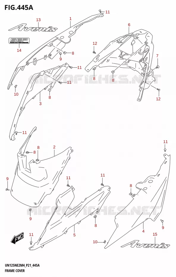 CARENAGES Suzuki SCOOTER 125 AVENIS 2024  UN125NE M4 (P21)