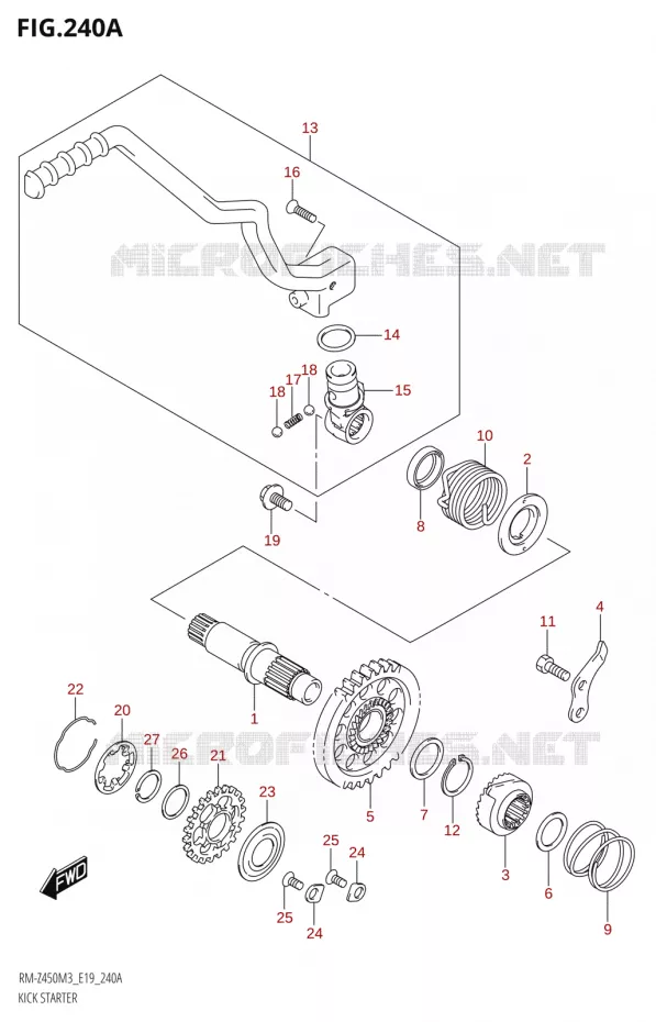 KICK Suzuki MOTO 450 RM-Z 2023  RM-Z450 M3 (E19)