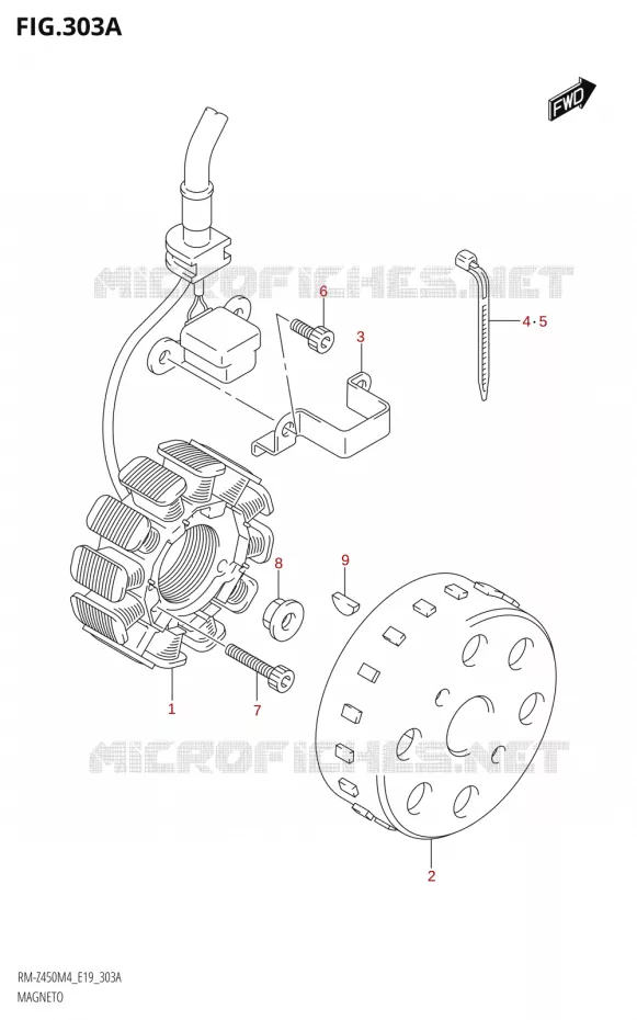 ALLUMAGE ROTOR - STATOR Suzuki MOTO 450 RM-Z 2024  RM-Z450 M4 (E19)