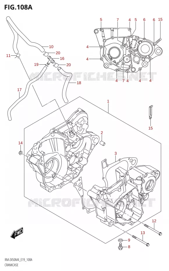 CARTERS MOTEUR Suzuki MOTO 450 RM-Z 2024  RM-Z450 M4 (E19)