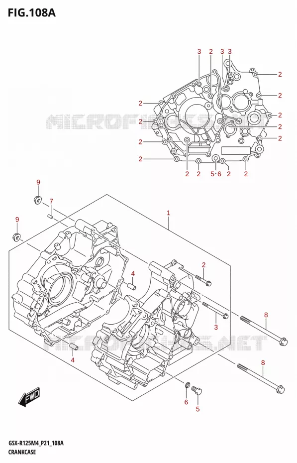 CARTERS MOTEUR Suzuki MOTO 125 GSX-R 2024  GSX-R125RL 2024 M4 (P21)
