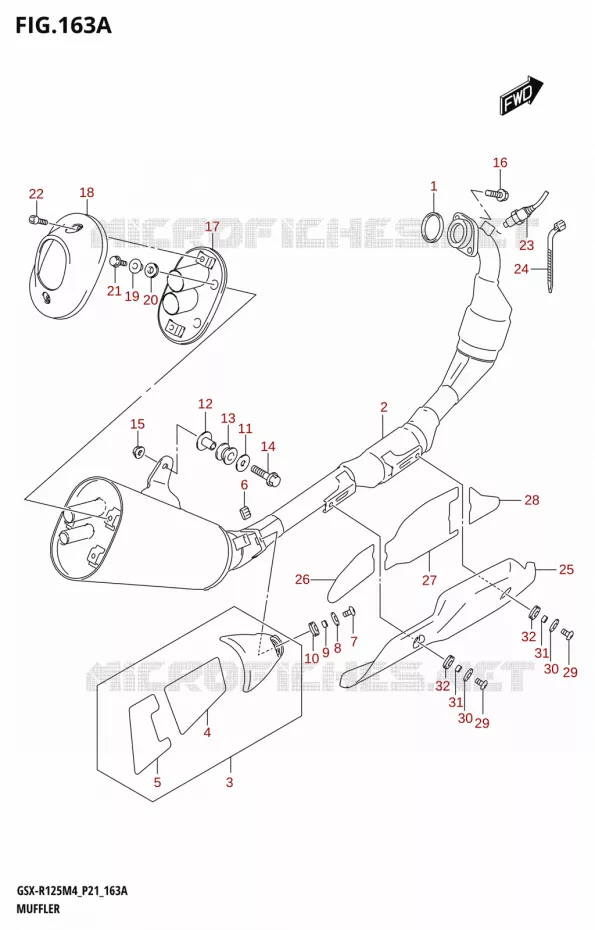 SILENCIEUX Suzuki MOTO 125 GSX-R 2024  GSX-R125RL 2024 M4 (P21)
