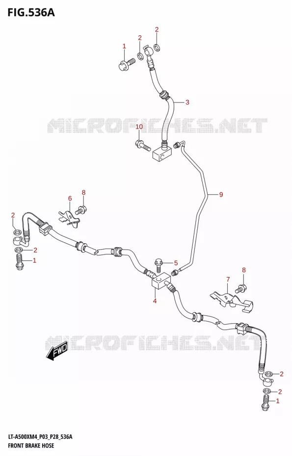 DURITE DE FREIN AVANT Suzuki QUAD 500 KINGQUAD 2024  LT-A500XM4 P03 2024 M4 (P03)