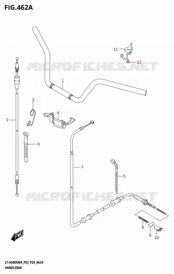 GUIDON (LT-A500XP,LT-A500XPZ) Suzuki QUAD 500 KINGQUAD 2024  LT-A500XM4 P03 2024 M4 (P03)