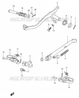 BEQUILLE   REPOSE PIED pour Suzuki TS-ER 125 1998