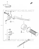 ENSEMBLE LEVIER   POIGNEE DROITE pour Suzuki TS-ER 125 1998