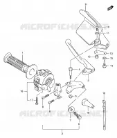 ENSEMBLE LEVIER   POIGNEE GAUCHE (P9) pour Suzuki TS-ER 125 1998