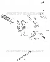 ENSEMBLE LEVIER   POIGNEE GAUCHE pour Suzuki TS-ER 125 1998