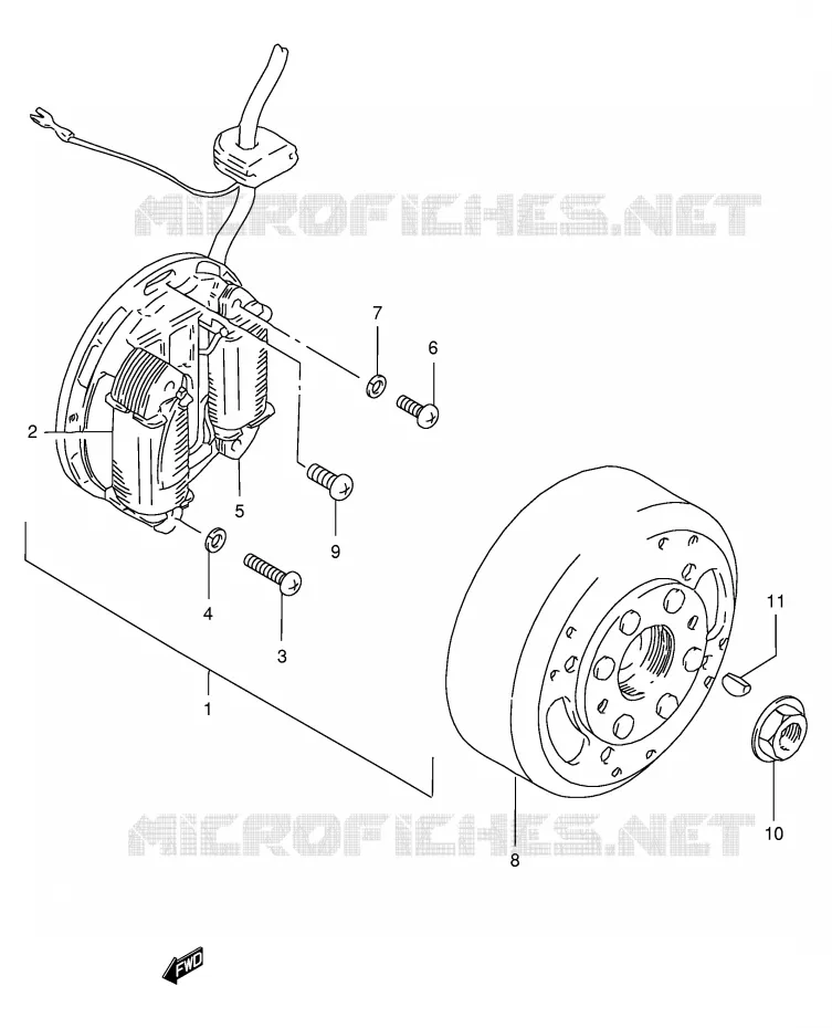 ALLUMAGE ROTOR - STATOR Suzuki MOTO 125 TS-ER 1998  TS125ERCW(E1)