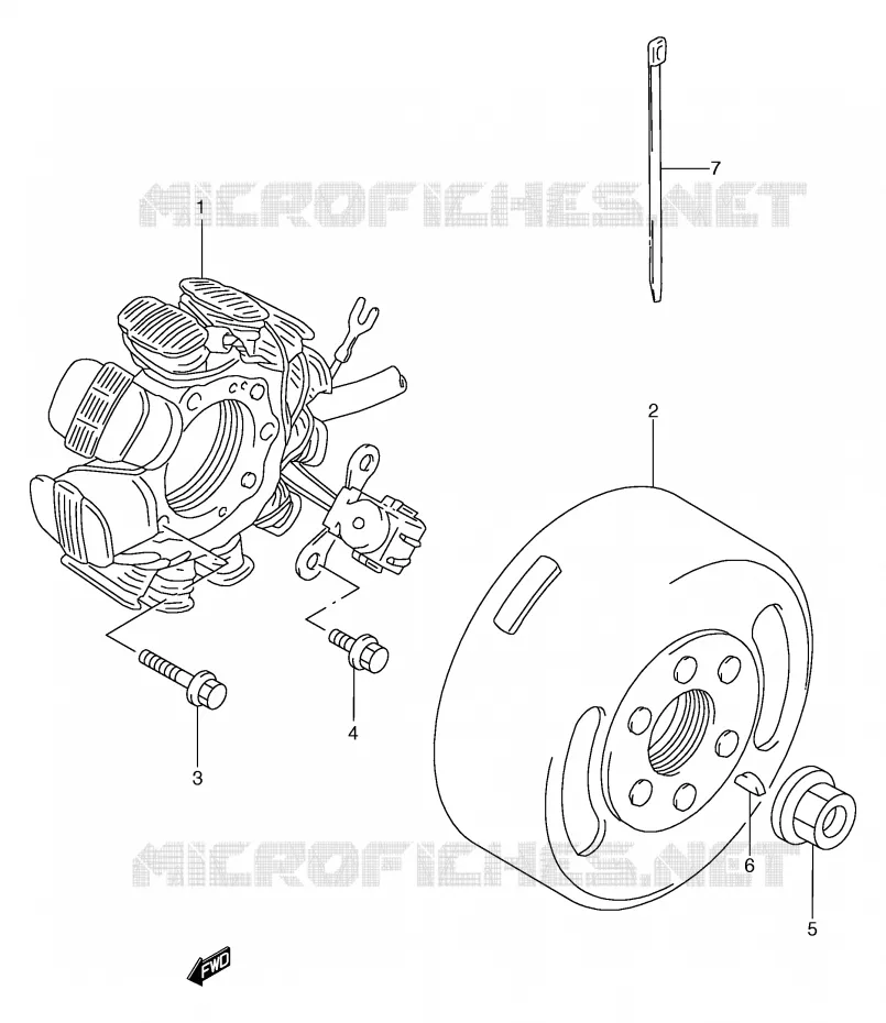 ALLUMAGE ROTOR - STATOR Suzuki MOTO 125 TS-R 1994  TS125RR(E2)