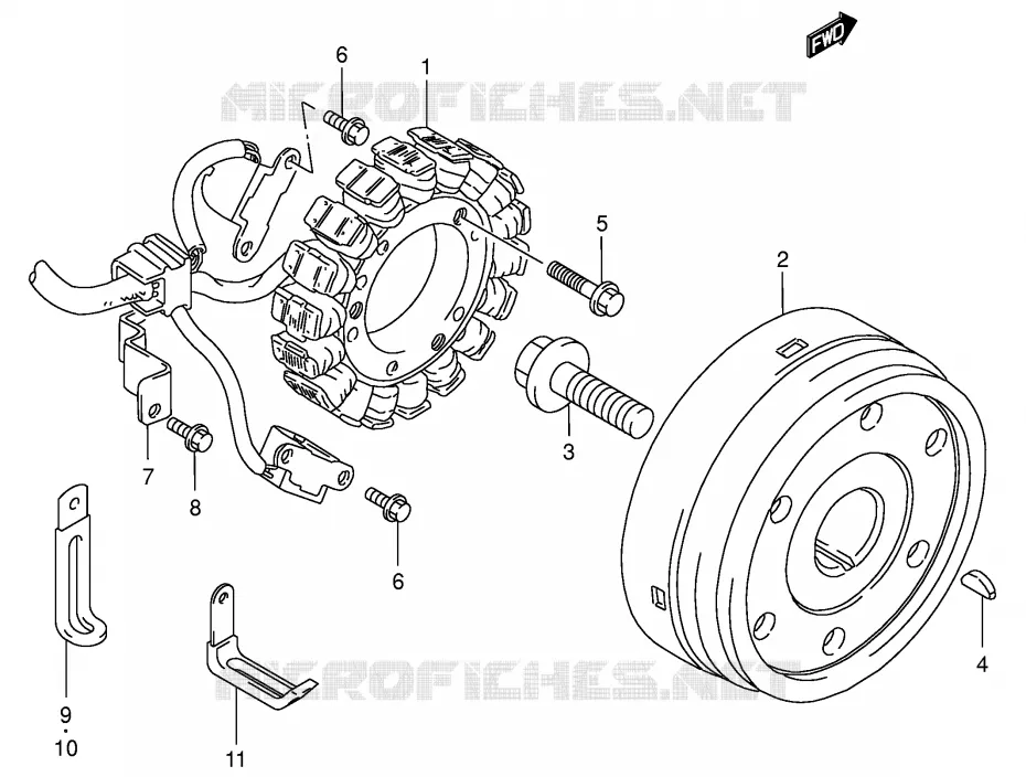 ALLUMAGE ROTOR - STATOR Suzuki MOTO 1400 INTRUDER 2007  VS1400K7(E3/E28)
