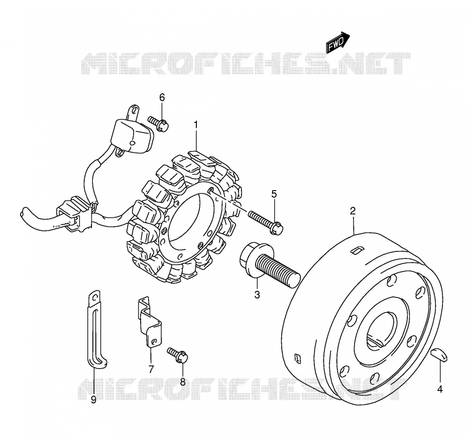 ALLUMAGE ROTOR - STATOR Suzuki MOTO 1500 INTRUDER 1998  VL1500W(E2)