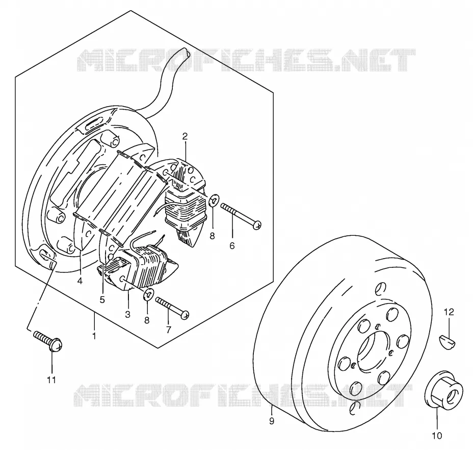 ALLUMAGE ROTOR - STATOR Suzuki MOTO 185 TS-ER 1998  TS185ERW(E1)