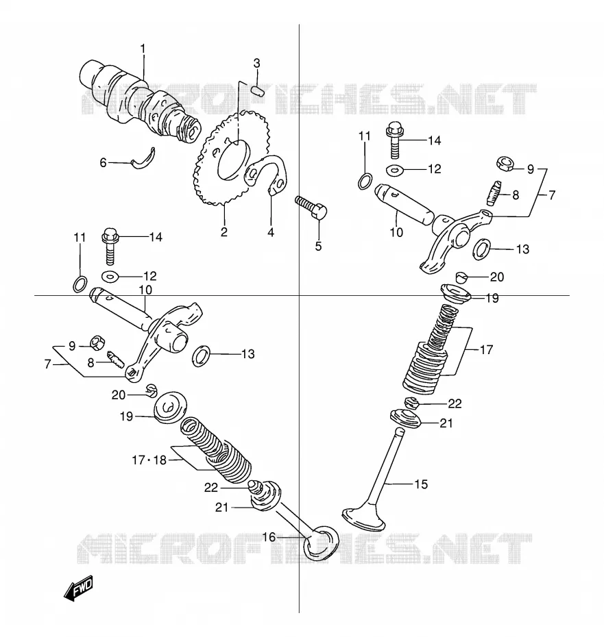 ARBRE A CAMES - SOUPAPES Suzuki MOTO 125 TU 1999  TU125XTUX(E2)