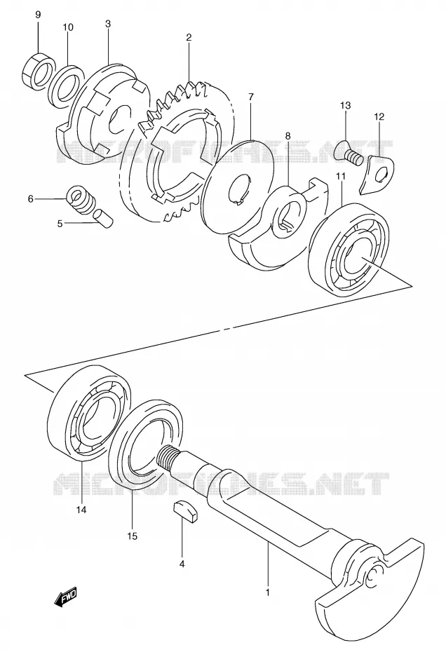 BALANCIER Suzuki MOTO 125 TS-R 1991  TS125RM(E2)
