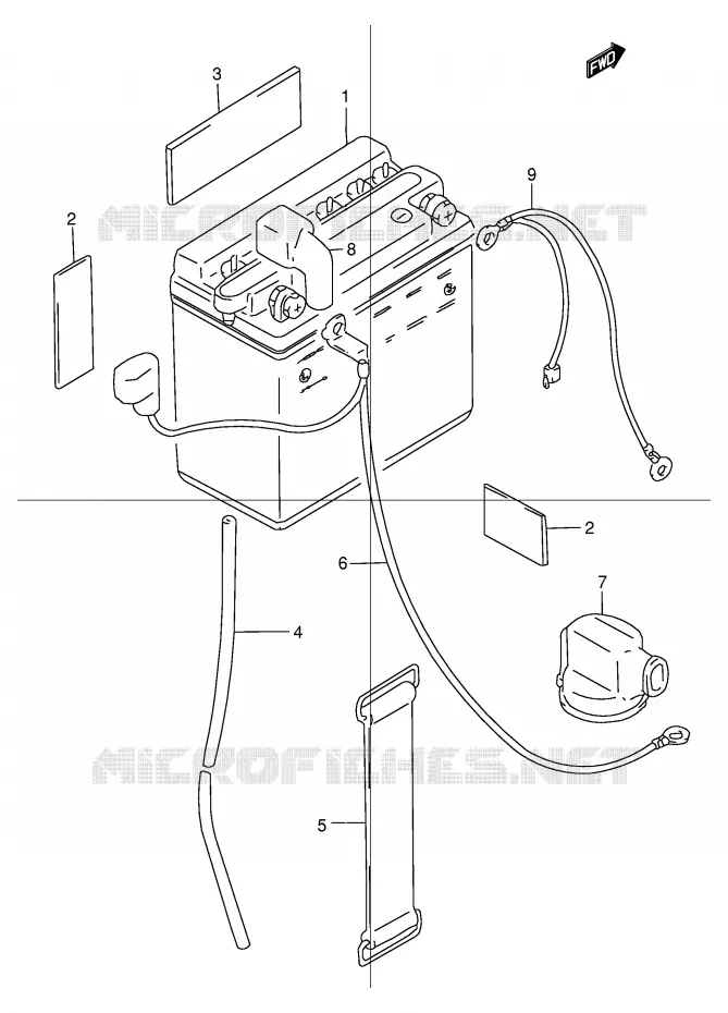 BATTERIE Suzuki MOTO 125 TU 1999  TU125XTUX(E2)