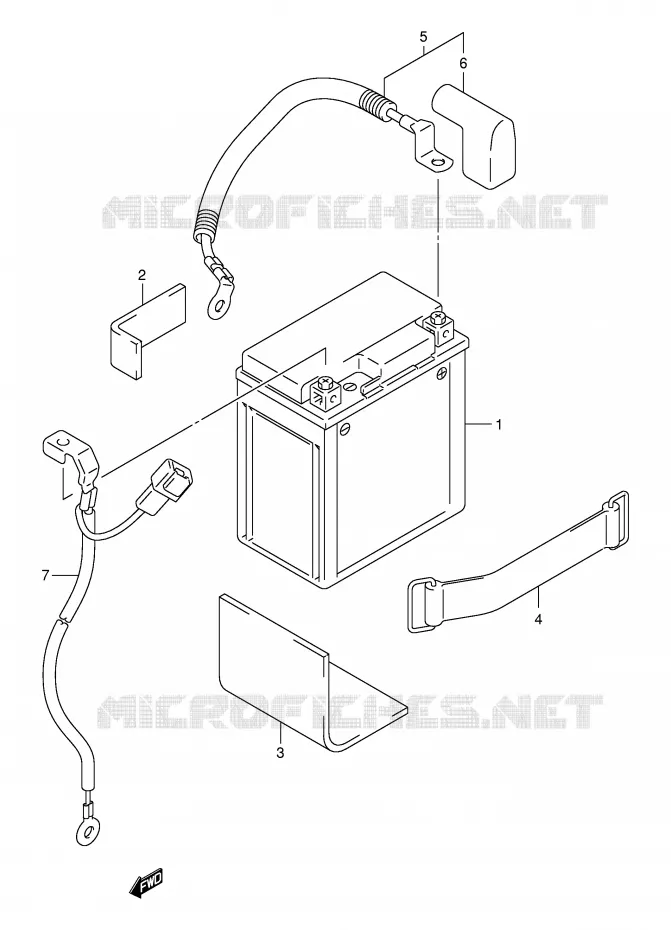 BATTERIE Suzuki MOTO 250 INTRUDER 2002  VL250K2(E2)
