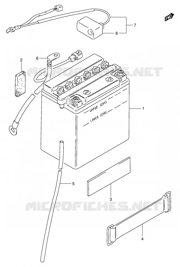 BATTERIE Suzuki MOTO 250 TU 2001  TU250XK1(E2)
