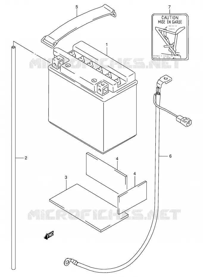 BATTERIE Suzuki MOTO 800 VX 1992  VX800N(E4)