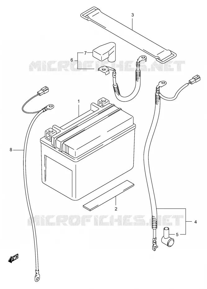 BATTERIE Suzuki SCOOTER 150 BURGMAN 2003  UH150K3(P19)