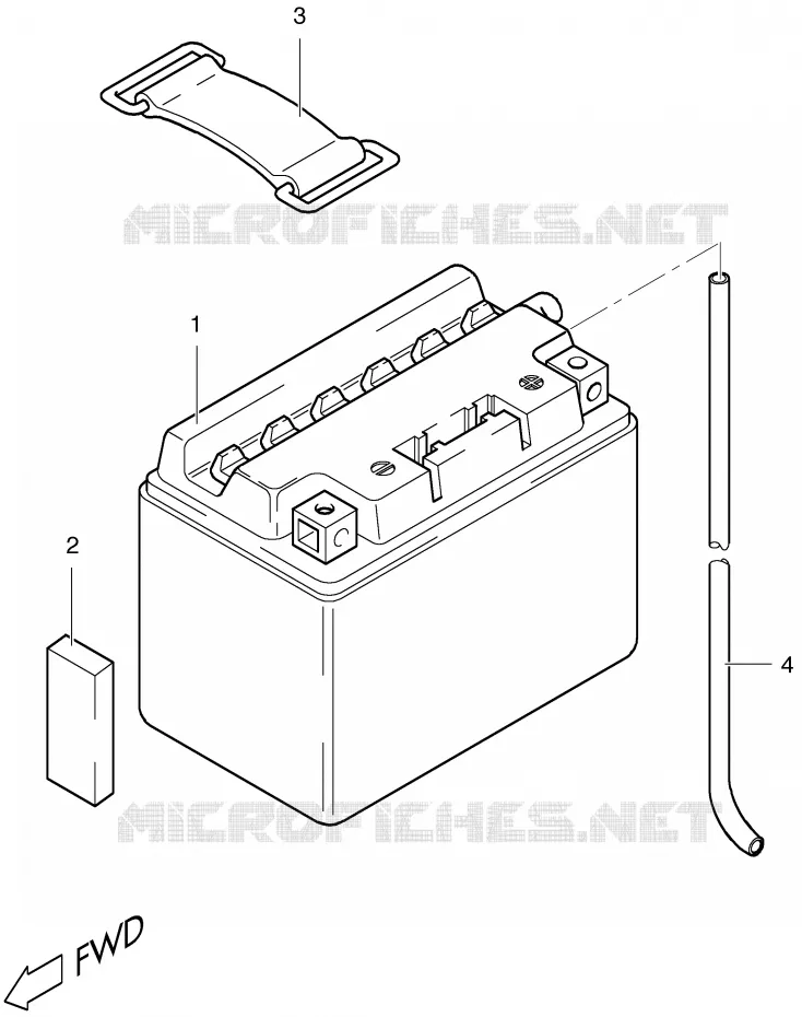 BATTERIE Suzuki SCOOTER 50 ESTILETE 2000  UF50ZY