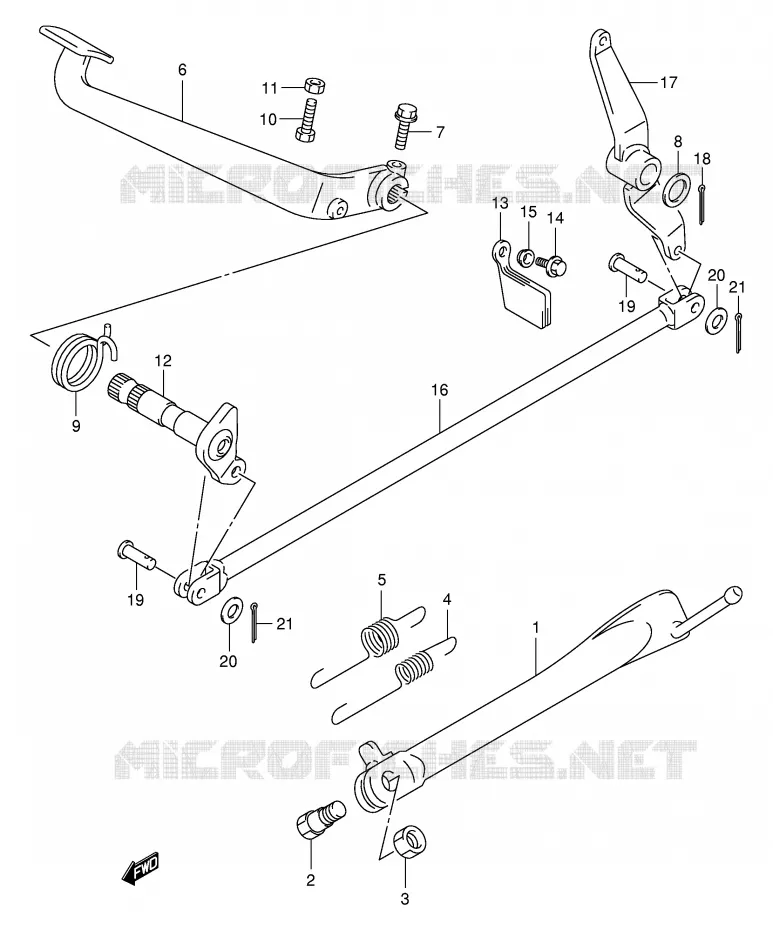 BEQUILLE Suzuki MOTO 125 INTRUDER 2000  VL125Y(E2)