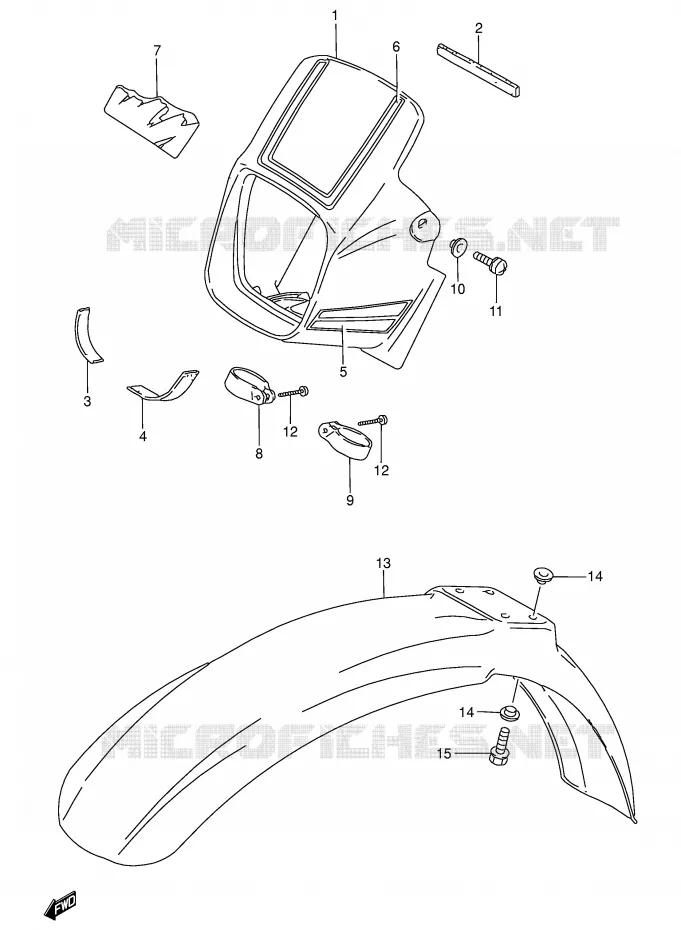 BOL DE PHARE (MODELE G/P/S) Suzuki MOTO 50 TS-W 1995  TS50WS(E6)
