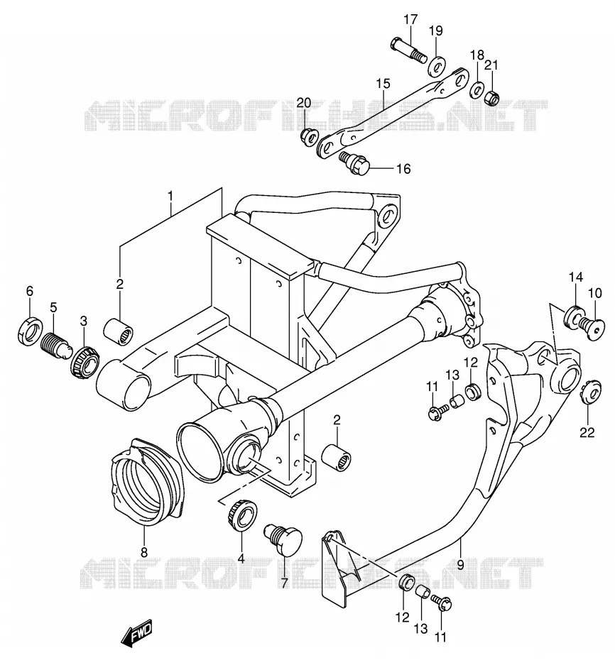BRAS OSCILLANT ARRIERE (MODELE K3/K4/K5) Suzuki MOTO 800 VOLUSIA 2004  VL800K4(E2)