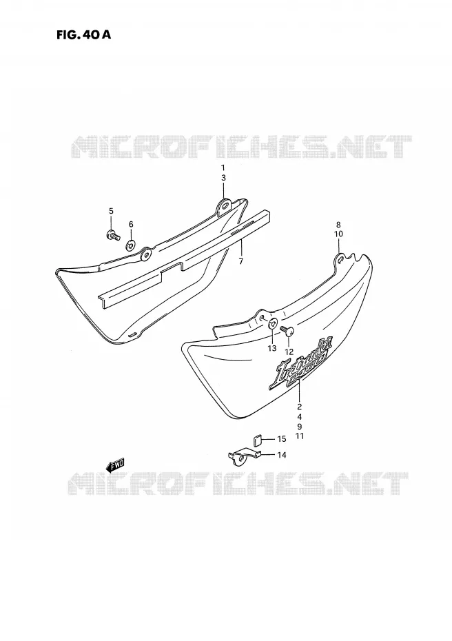 CARENAGES ARRIERE  (MODELE K/L/M) Suzuki MOTO 1400 INTRUDER 1990  VS1400GLPL(E2)