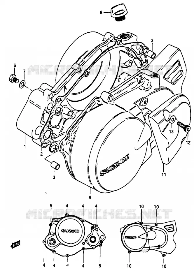CARTER Suzuki MOTO 50 Autres-modeles 1991  TV50M(M/R)