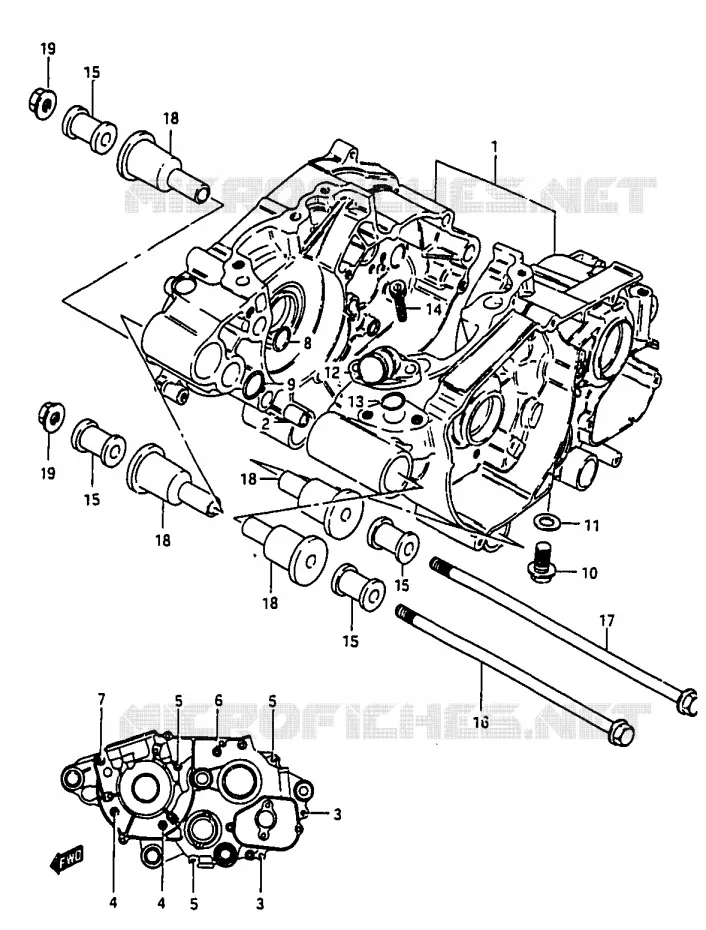 CARTER Suzuki MOTO 50 Autres-modeles 1994  TV50R(M/R)