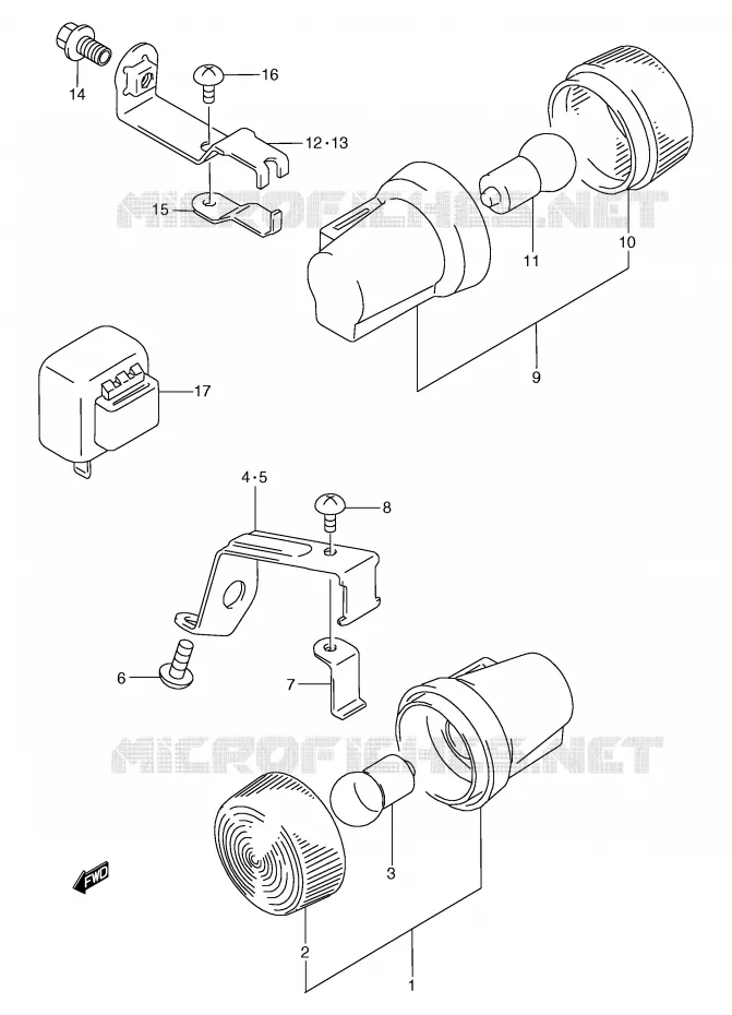 CLIGNOTANTS (E24) Suzuki MOTO 125 TS-R 1989  TS125RK(E2)