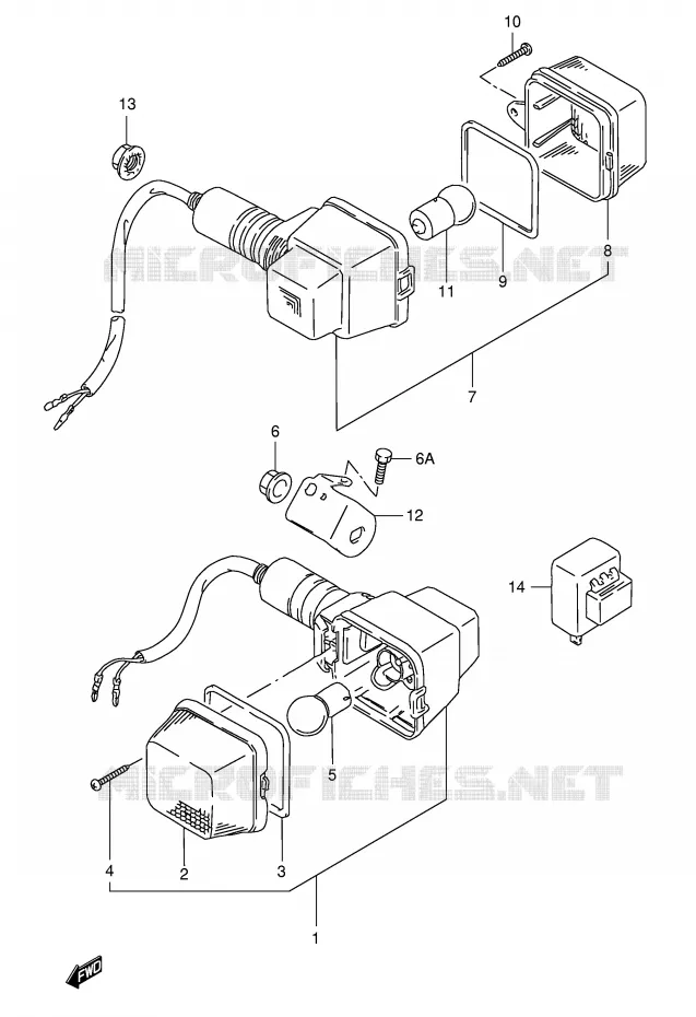 CLIGNOTANTS (MODELE R P31) Suzuki MOTO 125 TS-ER 1992  TS125ERCN(E1)