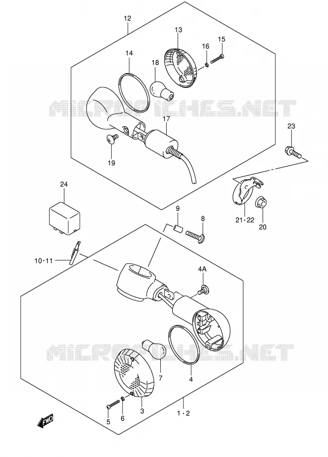 CLIGNOTANTS Suzuki MOTO 125 INTRUDER 2003  VL125K3(E2)