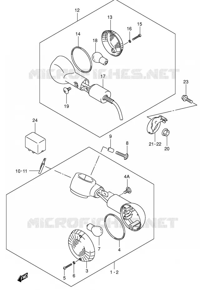CLIGNOTANTS Suzuki MOTO 125 INTRUDER 2006  VL125K6(E2)