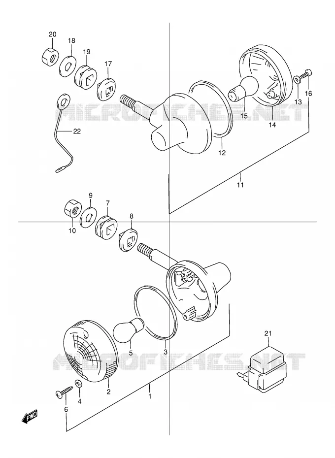 CLIGNOTANTS Suzuki MOTO 125 TU 1999  TU125X(E2)