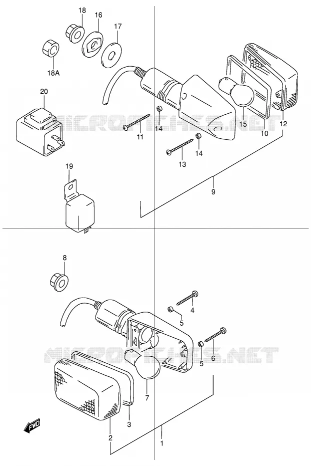 CLIGNOTANTS Suzuki MOTO 50 STREET-MAGIC 1998  TR50SW(E2)